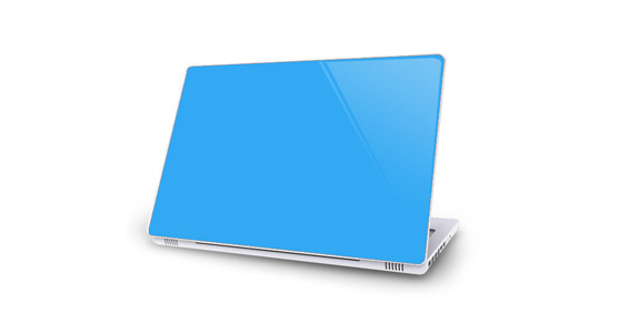 sticker Bleu ciel pour Mac Booké