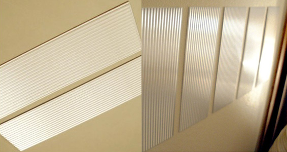 Décors de mur aluminium strié rectangle adhésifs pour 22€