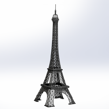 sticker OBJET-3D TOUR EIFFEL PETIT noir