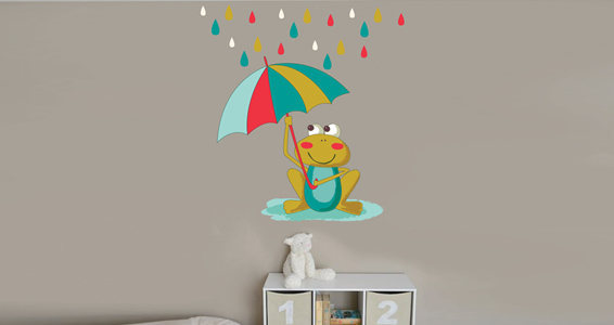 sticker Grenouille colore et amusante