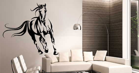 sticker cheval au galop