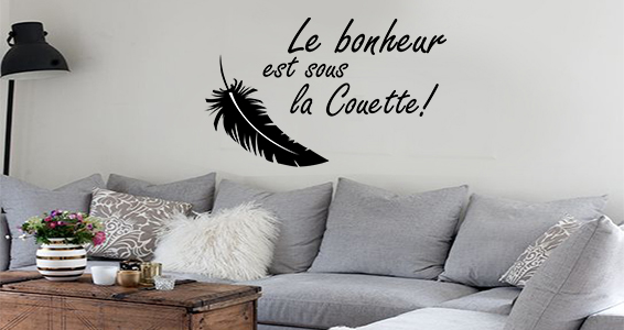 sticker bonheur et couette