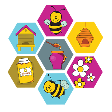 sticker ruche d'abeilles