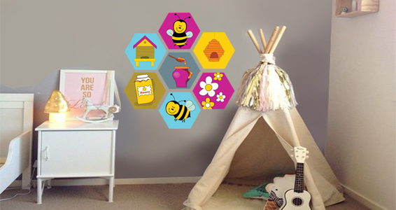 sticker ruche d'abeilles