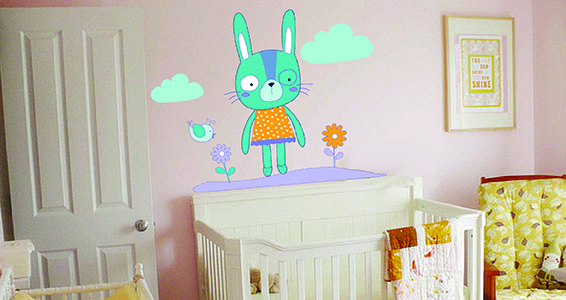 sticker Lapin amusant