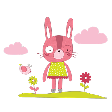sticker Lapin fille
