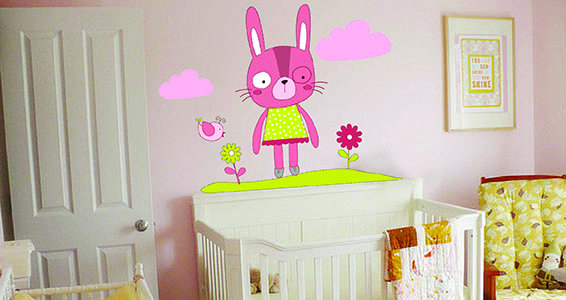 sticker Lapin fille