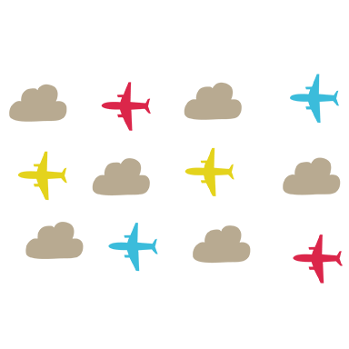 sticker Avions et nuages