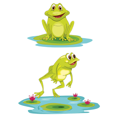 sticker couple de grenouille