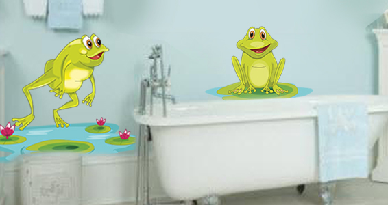 sticker couple de grenouille