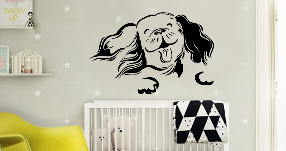 sticker adorable chien