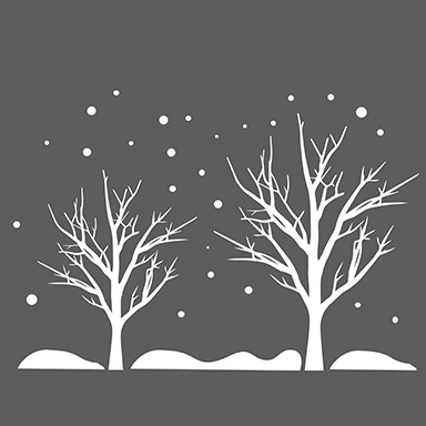 sticker arbres et flocons