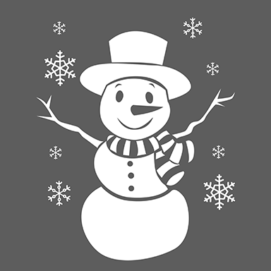 sticker bonhomme de neige rigolo