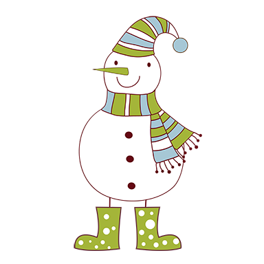 sticker bonhomme de neige amusant