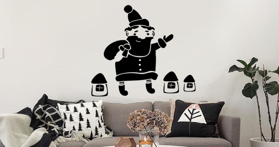 sticker bonhomme de neige rigolo