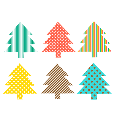 sticker frise sapins de noel