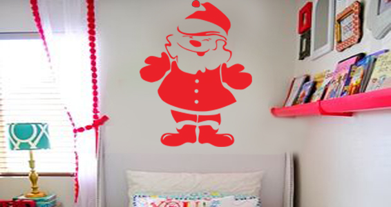 sticker red santa claus