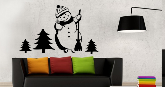 bonhomme de neige dans la foret