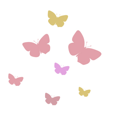 sticker papillons colorés