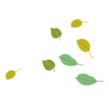 sticker feuilles d'arbres volantes