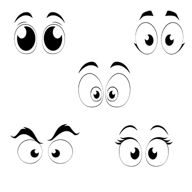 sticker yeux expression