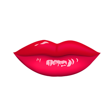 sticker lèvres rouges
