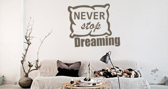 sticker Never stop dreaming