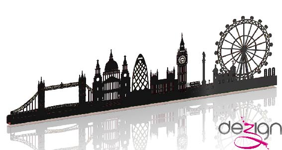 sticker LONDON GRAND NOIR SHADOW-3D