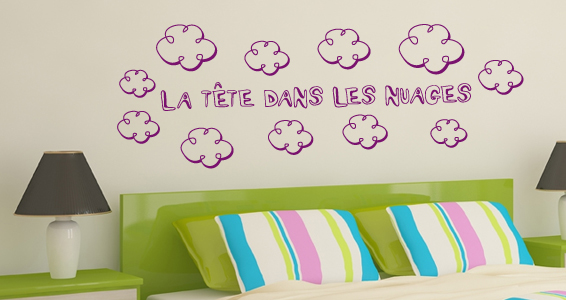 sticker Dans les nuages