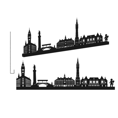 sticker LILLE GRAND NOIR SHADOW-3D