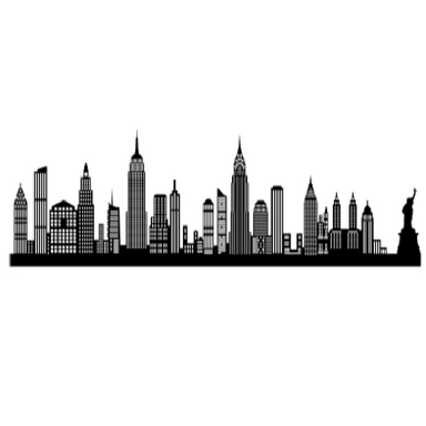 sticker NEW YORK GRAND NOIR SHADOW-3D