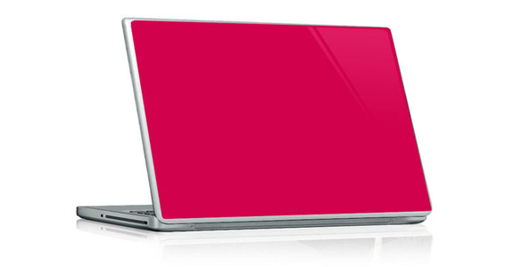 sticker Rose framboise pour PC portable