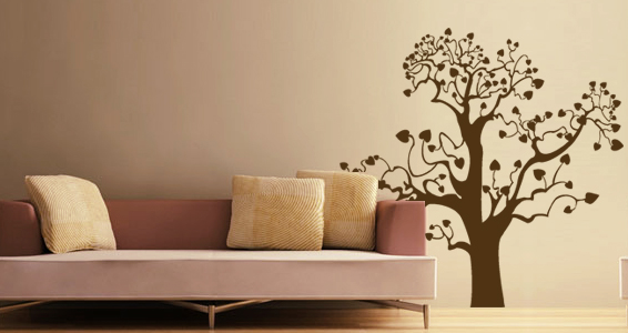 sticker decoration murale arbre a coeur