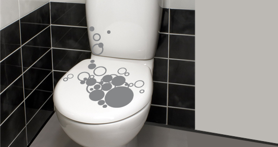 sticker Bulles pour WC