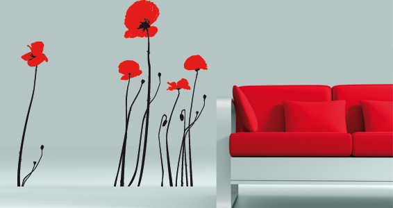 sticker Coquelicots