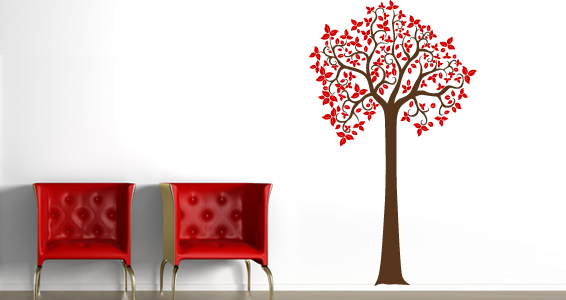 sticker Arbre couleur