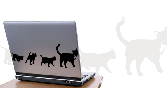 sticker Family Cats pour PC portable