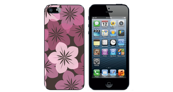 sticker Fleur rose Iphone5