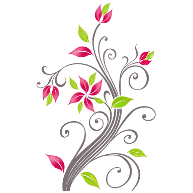 Sticker Floral 1  Stickers fleurs, Fleur dessin facile, Fleurs nature