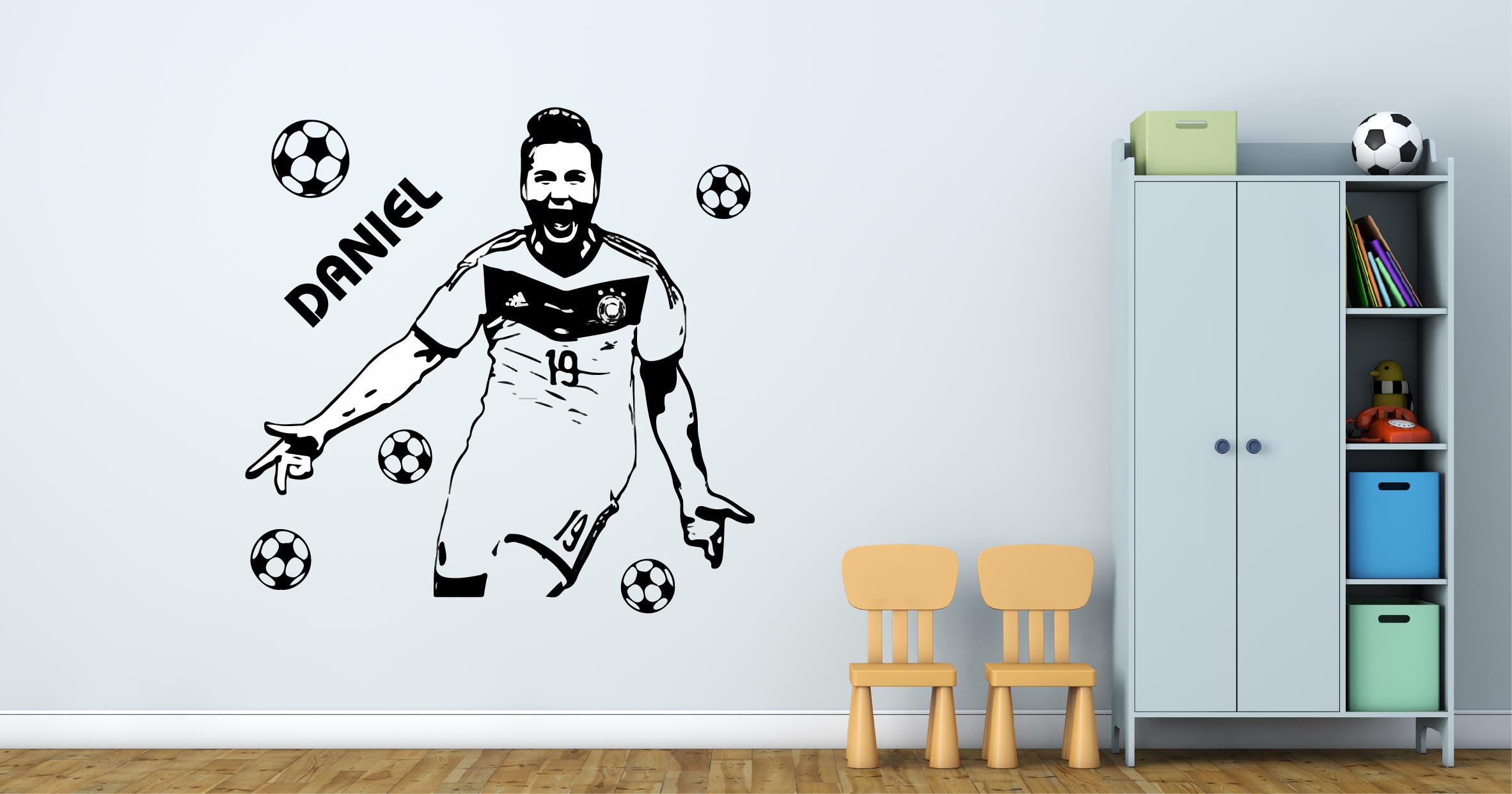 sticker Footballer GOETZE avec PRENOM_PERSONNALISE