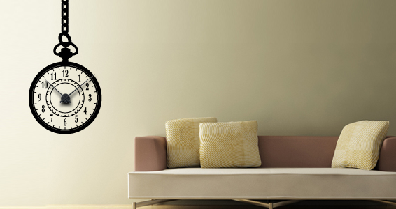 sticker Horloge Suspendue