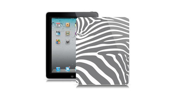 sticker Zbre gris pour Ipad1