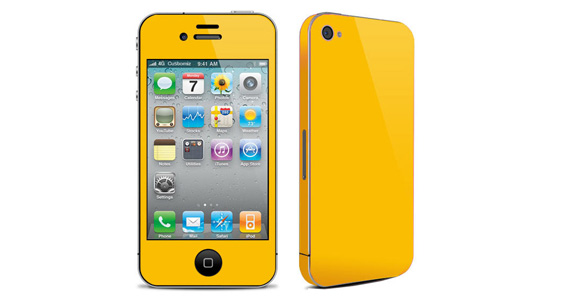 sticker Jaune Tournesol pour Iphone4