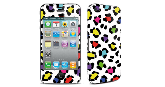 sticker Lopard couleur pour Iphone4