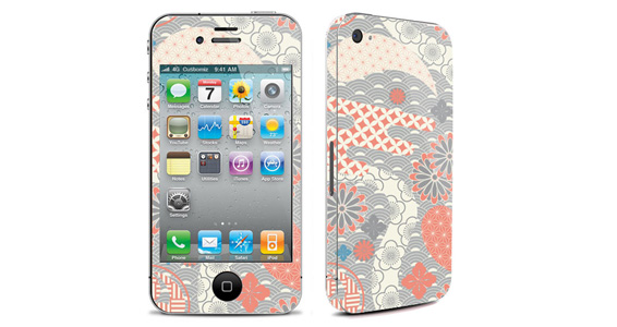 sticker Motif japonais pour Iphone4