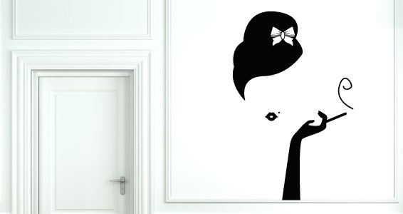 sticker La fille au chignon