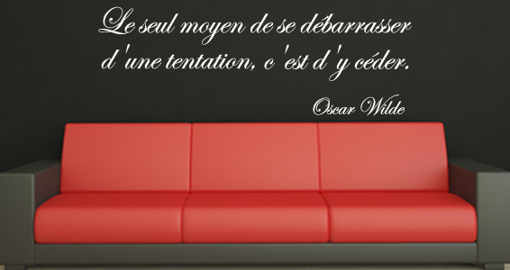 sticker Citation La tentation & Oscar Wilde