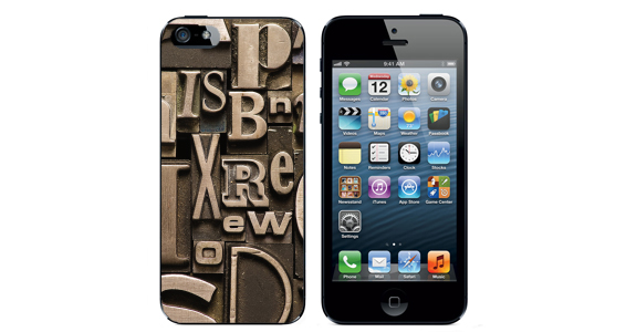 sticker lettre metal Iphone5