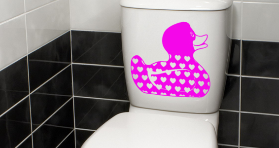 sticker Canard cur WC