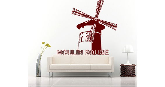 sticker moulin rouge